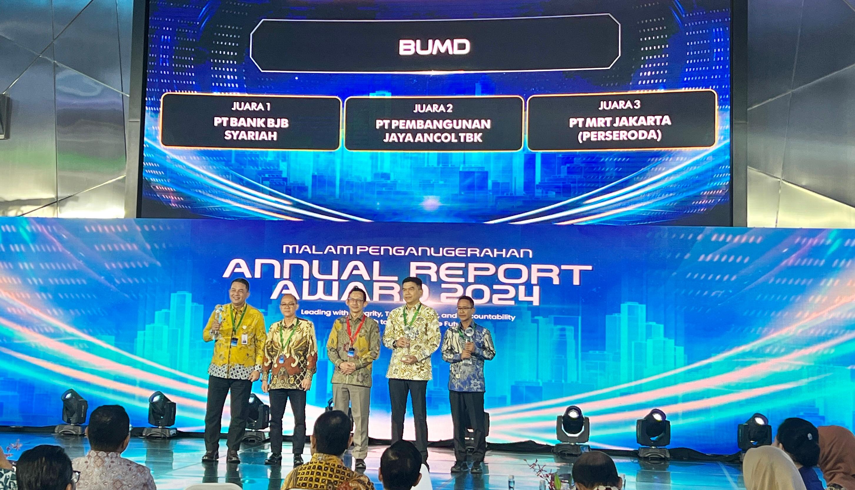 PT Pembangunan Jaya Ancol Tbk Raih Juara 2 Annual Report Award (ARA) 2024 Kategori BUMD